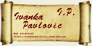 Ivanka Pavlović vizit kartica